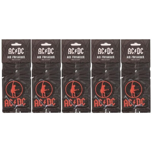 5x The Stubby Club ACDC Themed Crisp Scented Hanging Home/Car Air Freshener