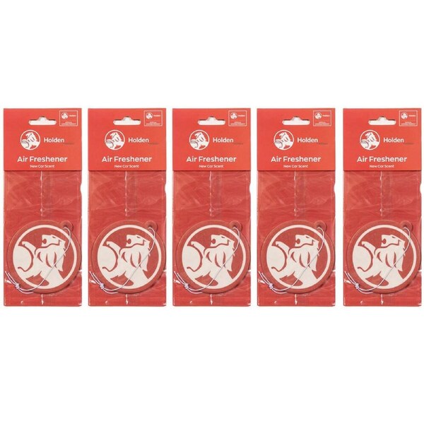 5x The Stubby Club Holden Red Circle Crisp Scented Hanging Car Air Freshener