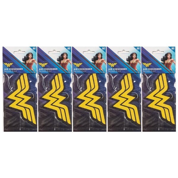 5x The Stubby Club Wonder Woman Logo Perfume Scented Hanging Car Air Freshener