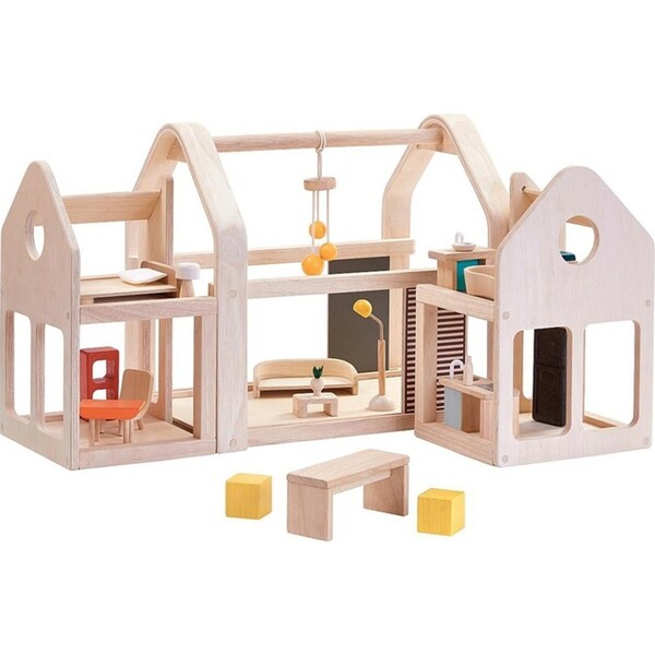 Plan Toys Slide-N-Go Dollhouse Kids/Childrens Interactive Play Toy Playset 3+