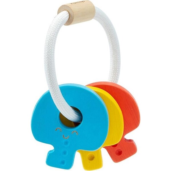 Plan Toys Baby Key Rattle Kids/Childrens Interactive Play Fun Toy Playset 0M+
