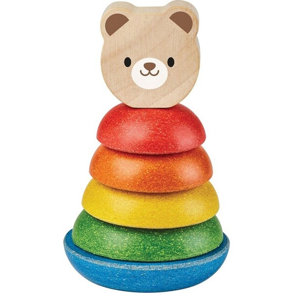 Plan Toys Stacking Ring Bear Kids/Childrens Interactive Play Toy Playset 12M+