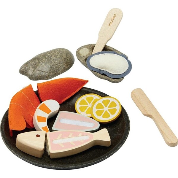 Plan Toys Seafood Platter Kids/Childrens Interactive Play Fun Toy Playset 2+