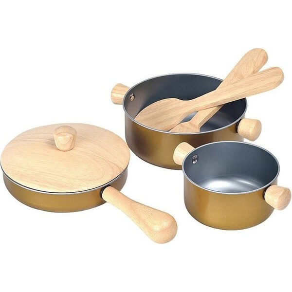 Plan Toys Cooking Utensils Kids/Childrens Interactive Play Fun Toy Playset 2+