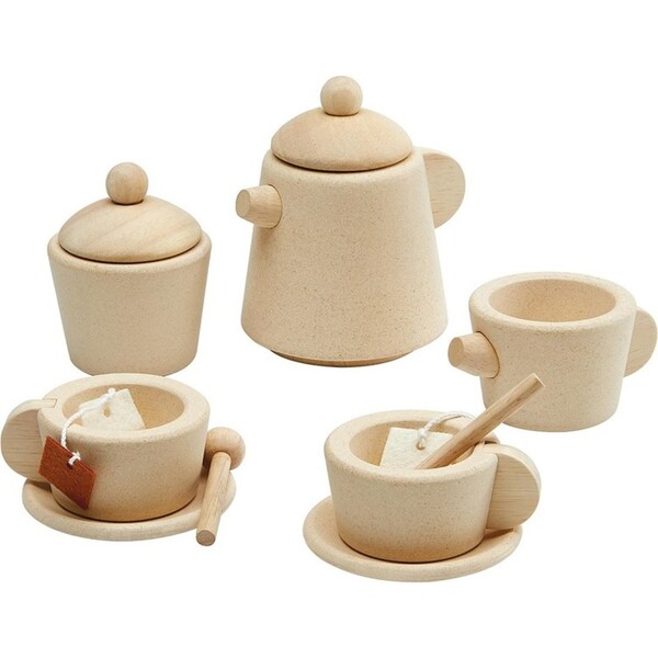 Plantoys Wood Tea Pot/Cup Set Kids/Childrens Interactive Play Toy Playset 2+