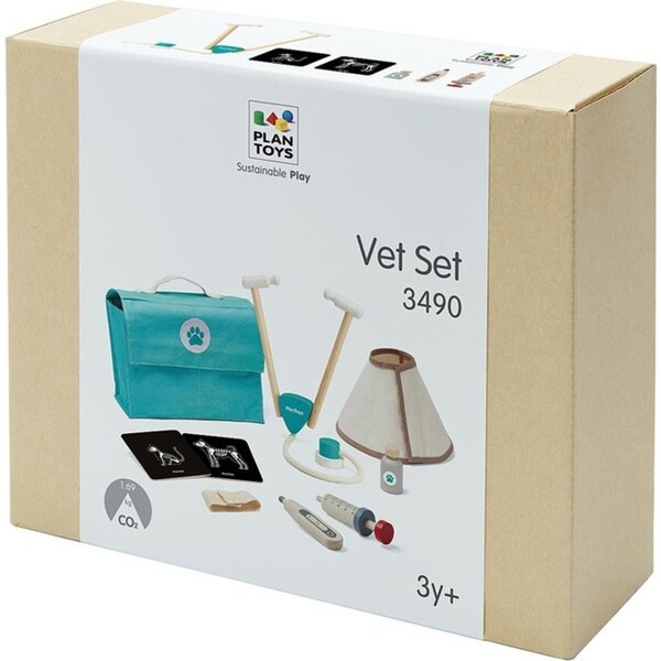 Plan Toys Vet Set Kids/Childrens Interactive Play Fun Pretend Toy Playset 3+