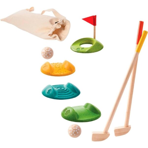 Plan Toys Mini Golf Full Set Kids/Childrens Interactive Play Fun Toy Playset 3+