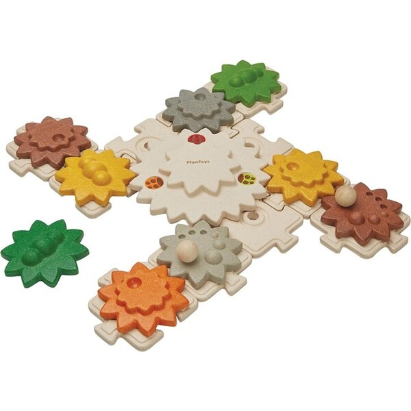 Plan Toys Gear & Puzzle Kids/Childrens Interactive Play Fun Toy Playset 18M+
