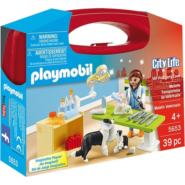 Playmobil Vet Visit Carry Case Kids/Childrens Interactive Play Toy Playset 4+