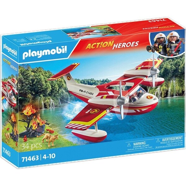 Playmobil Firefighting Plane w/ Extinguishing Function Kids Play Fun Toy 4+