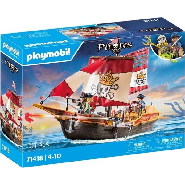 Playmobil Pirate Ship Kids/Childrens Interactive Play Fun Figure Toy Playset 4+