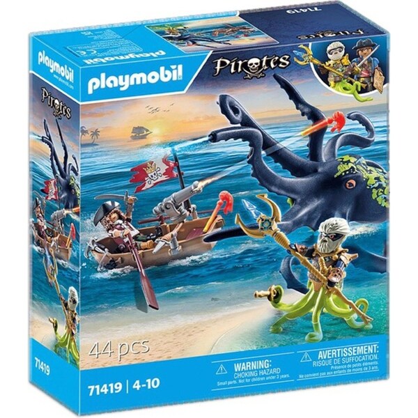 Playmobil Battle Against The Giant Octopus Kids/Childrens Play Toy Playset 4+