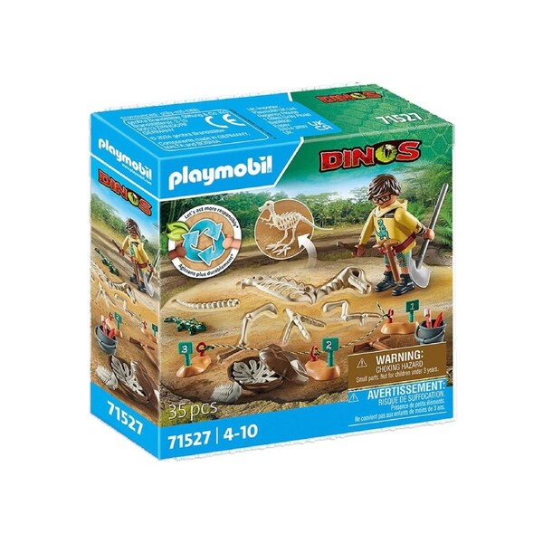 Playmobil Archaeological Dig w/ Dinosaur Skeleton Kids/Childrens Play Toy 4+