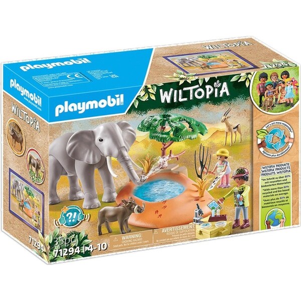 Playmobil Elephant (w/ Water Shoot Mechanism) At The Water Hole Kids Toy 4+