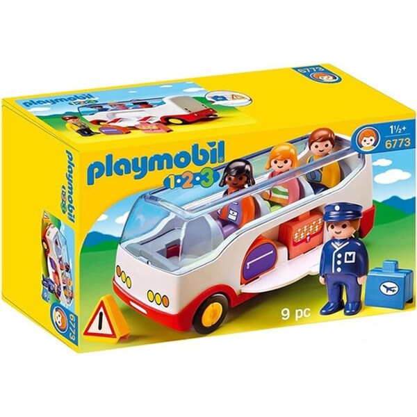 Playmobil 1.2.3 Airport Shuttle Bus Kids/Children Interactive Fun Toy Playset 5+