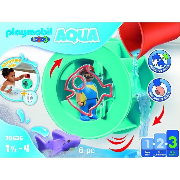 Playmobil Water Wheel w/ Baby Shark Kids/Childrens Play Fun Toy Playset 18M+