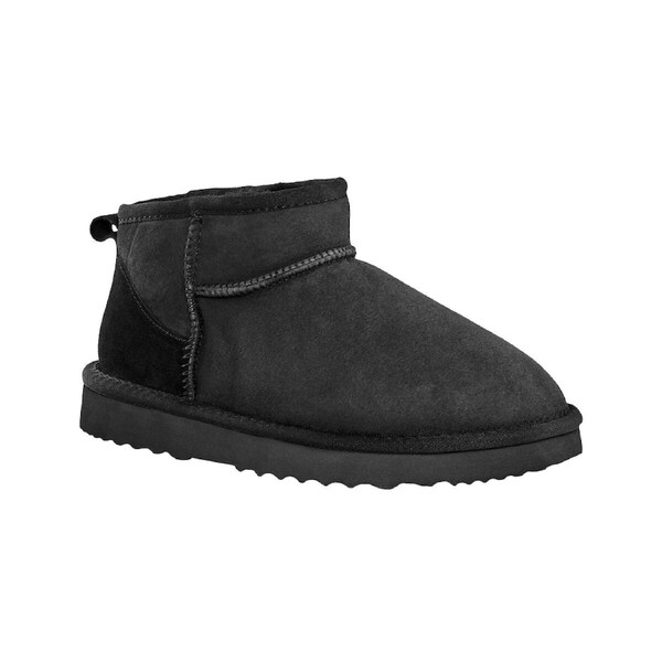 UGG Outback Premium Sheepskin Ultra Mini Boot (Black, Size 11M/12W US)