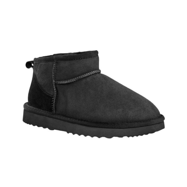 UGG Outback Premium Sheepskin Ultra Mini Boot (Black, Size 6M/7W US)