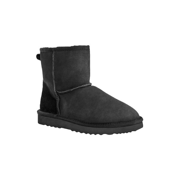 UGG Outback Premium Double Face Sheepskin Short Classic Boot (Black, Size 6M/7W US)