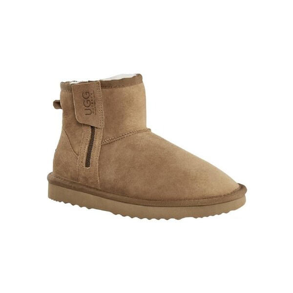 UGG Outback Premium Double Face Sheepskin Zip Classic Boot (Chestnut, Size 7M/8W US)