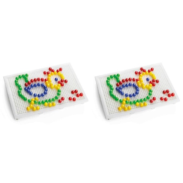 2x 100pc Quercetti Quercetti Plastic Peg Board Fanta Colour Kids Toy 22cm 3-6y+