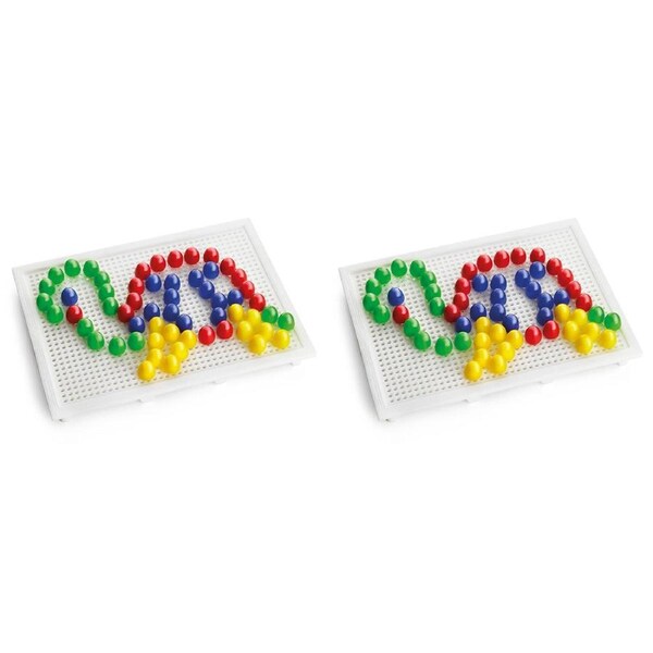 2x 60pc Quercetti Quercetti Plastic Peg Board Fanta Colour Kids Toy 22cm 3-6y+