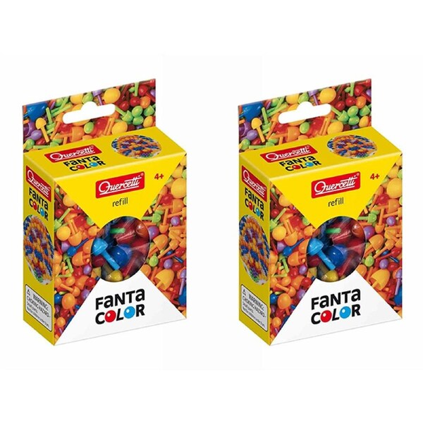 2x Quercetti Fanta Color 145 Pegs Pixel Refill Mix Kids Fun Educational Toy 4y+