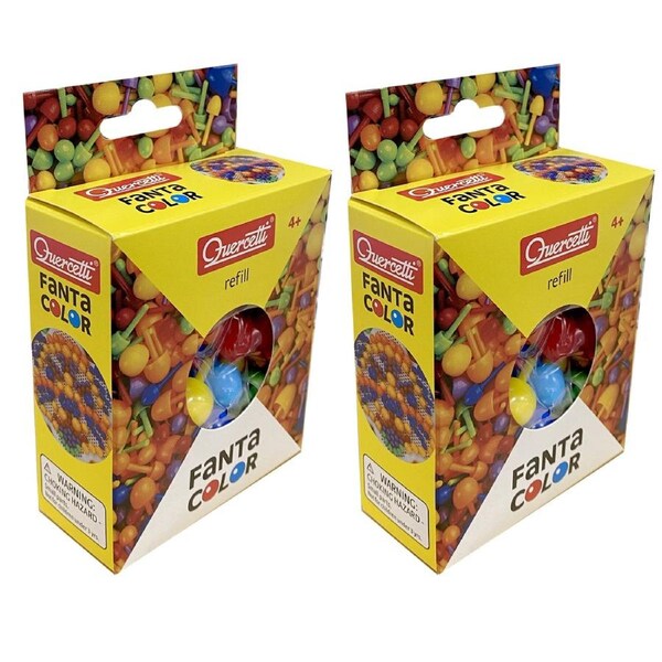 2x Quercetti Fanta Color 90 Pegs Pixel Refill 1.5cm Kids Educational Toy 4y+
