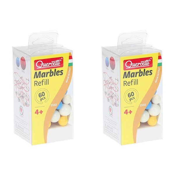 2x 60pc Quercetti Marbles Refill kids/Children Educational Toy 1.4cm & 1.9cm 4y+