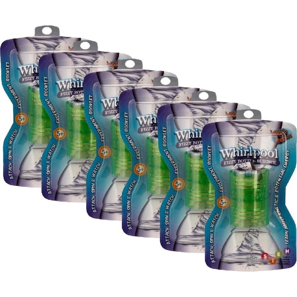 6x Heebie Jeebies Pocket Money Science Whirlpool Bottle Vortex Valve Toy Asst