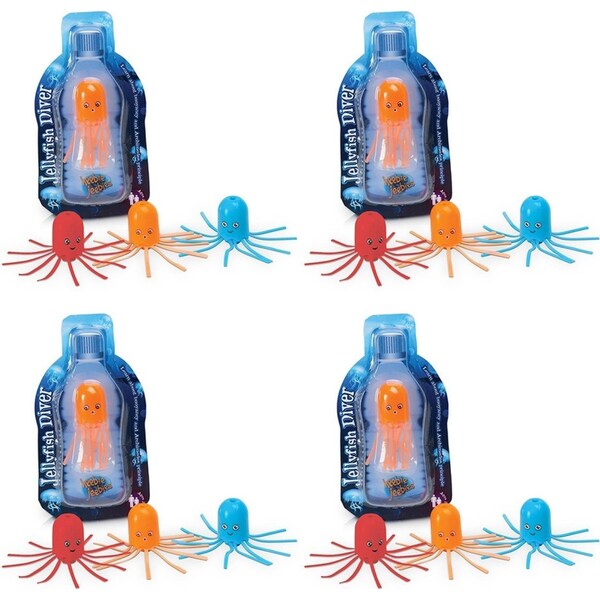 4x Heebie Jeebies Pocket Money Science Jellyfish Cartesian Experiment Assort