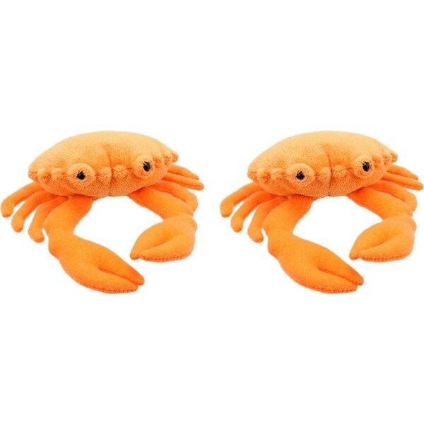 2x The Puppet Company Crab Finger Puppets 13cm Animal Toy Orange Kids/Child 12m+