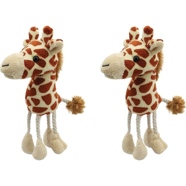 2x The Puppet Company Giraffe Finger Puppets 13cm Fun Play Toy Kids/Child 12m+