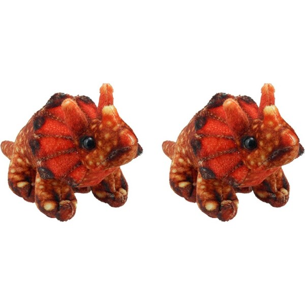 2x The Puppet Company Triceratops Finger Puppets Hand Play Toy Kids/Child 12m+