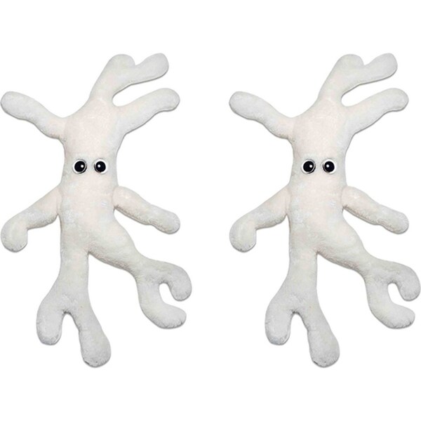 2x Giant Microbes Bone Cell Human Biology Soft Plush Cuddle Stuffed Toy White