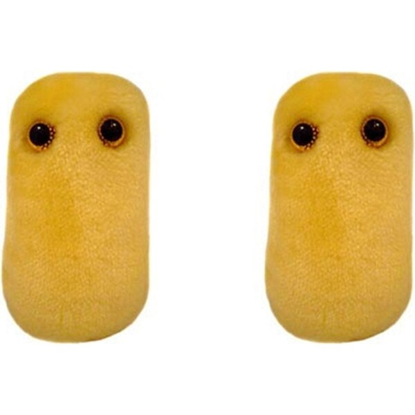 2x Giant Microbes Cough Human Biology Soft Plush Cuddle Stuffed Toy Yellow