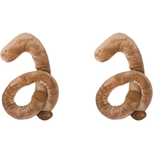 2x Giant Microbes Ebola Virus Human Biology Soft Plush Cuddle Stuffed Toy BRWN