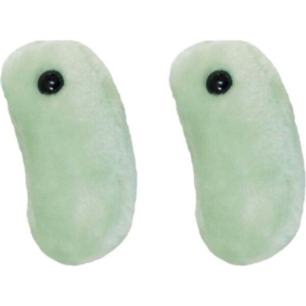 2x Giant Microbes Flu Influenza Human Biology Plush Cuddle Stuffed Toy Green