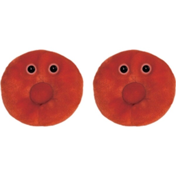 2x Giant Microbes Red Blood Cell Human Biology Soft Plush Cuddle Stuffed Toy