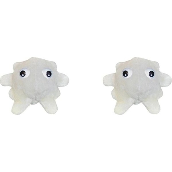 2x Giant Microbes White Blood Cell Human Biology Soft Plush Cuddle Stuffed Toy