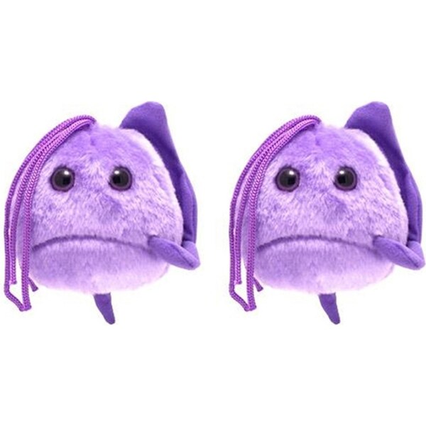 2x Giant Microbes Tricomoniasis Human Biology Soft Plush Cuddle Stuffed Toy PUR