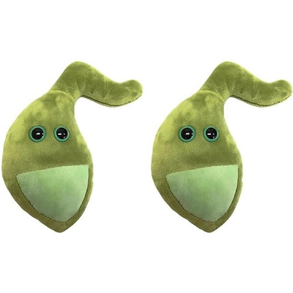 2x Giant Microbe Gallbladder Human Biology Soft Plush Cuddle Stuffed Toy Green