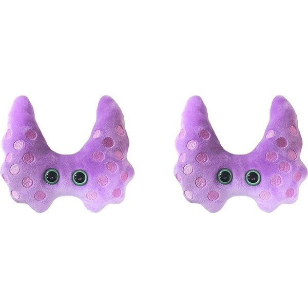 2x Giant Microbes Thyroid Gland Human Biology Soft Plush Cuddle Stuffed Toy
