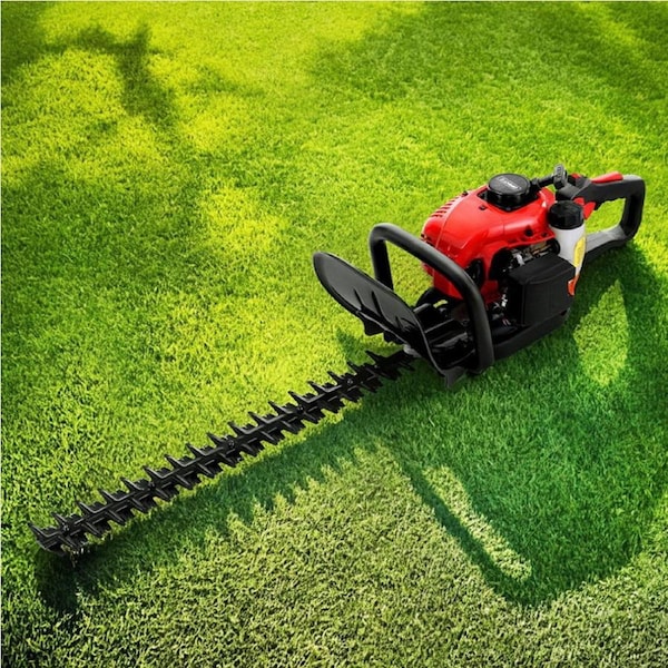 25.4CC Giantz Petrol Hedge Trimmer 24" Dual Blade Tree Grass Garden Tool