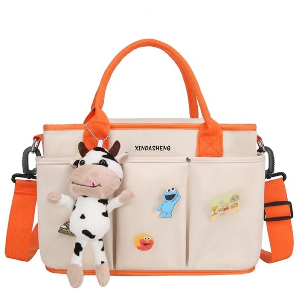 Baby Diaper Bag Tote,Diaper Bag Tote With Insulated Rooms And Stroller Straps white
