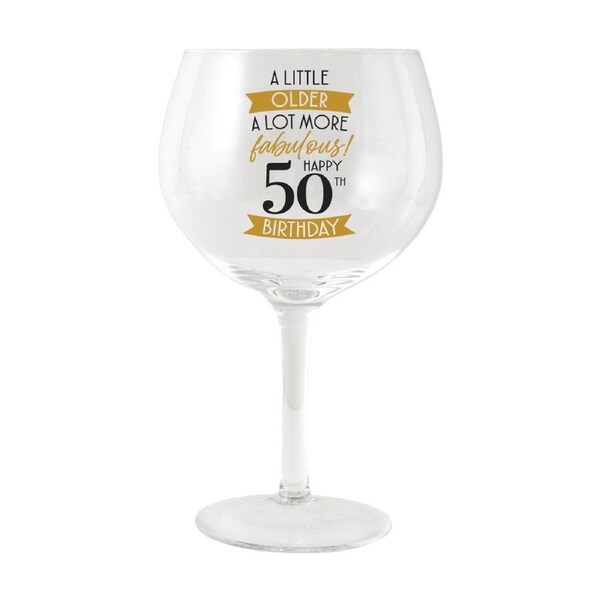 Sip Celebration Balloon Glass 50th Birthday by Splosh, SPCW50