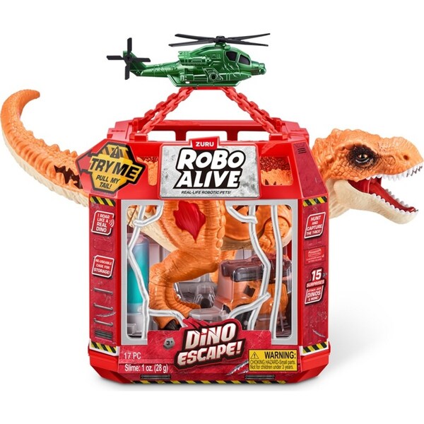ZURU Robo Alive Dino Escape Playset Kids Interactive Figure Toy Assorted 3y+