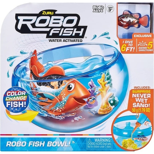 Zuru Robo Fish Playset Colour Changing Kids Interactive Play Toy Assorted 3y+