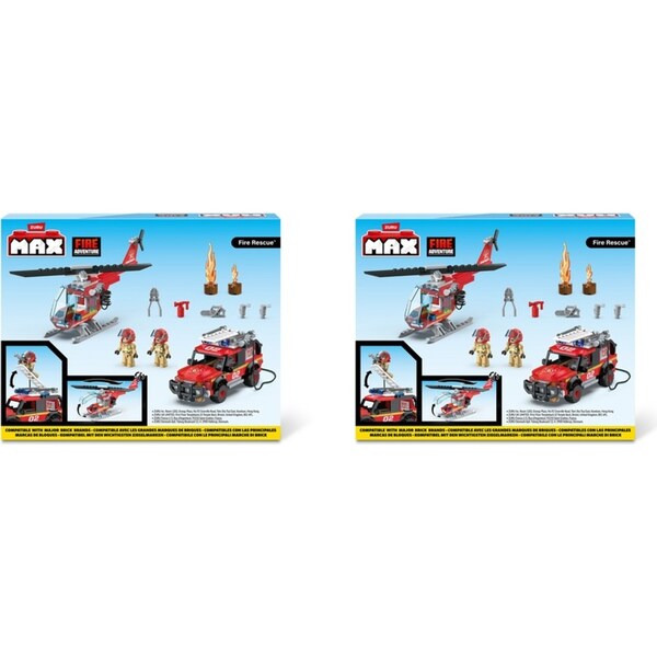 2x 265pc ZURU Max Build Construction City Fire Rescue Kids Building Play Toy 6y+