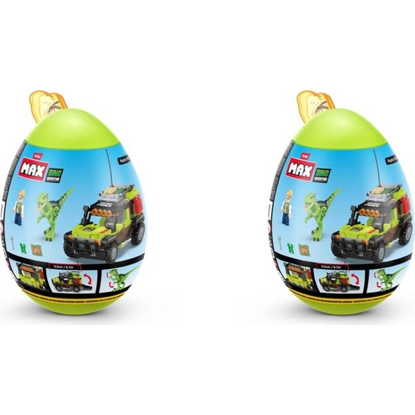 2x 252pc ZURU Max Build Dino Escape Egg Capsule Bricks Kids Building Play Toy 6+